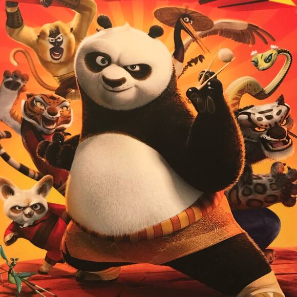 Mini Movie Poster - Kung Fu Panda - Art Home Kid Bedroom Decor Fits A5 Frame - Picture 2 of 8